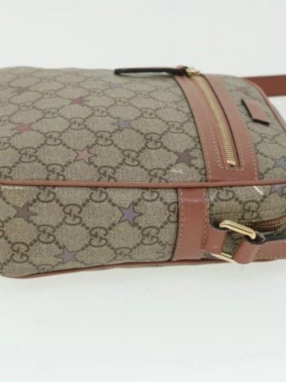 GUCCI GG Canvas Shoulder Bag PVC Leather Beige - Picture 4 of 16